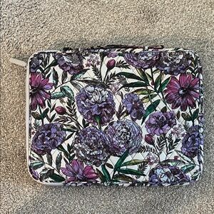 Vera Bradley Quilted Floral Laptop Organizer Sleeve in Purple & Green